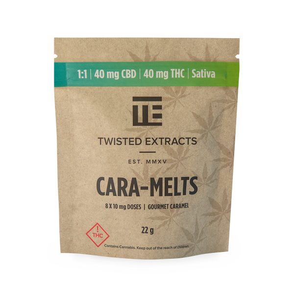 Twisted Extracts - Cara-Melts 1:1 Sativa CBD (40Mg THC + 40Mg CBD)