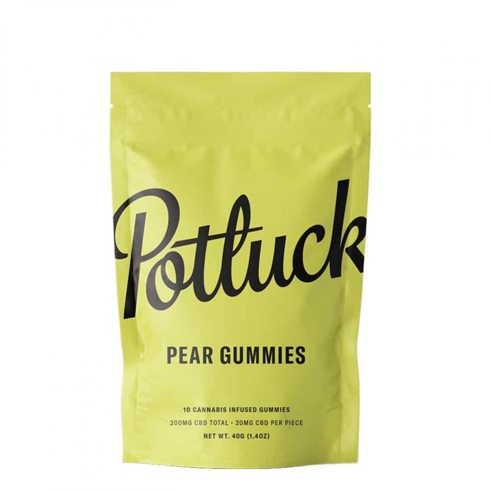 Potluck Gummies- Pear- 200mg CBD