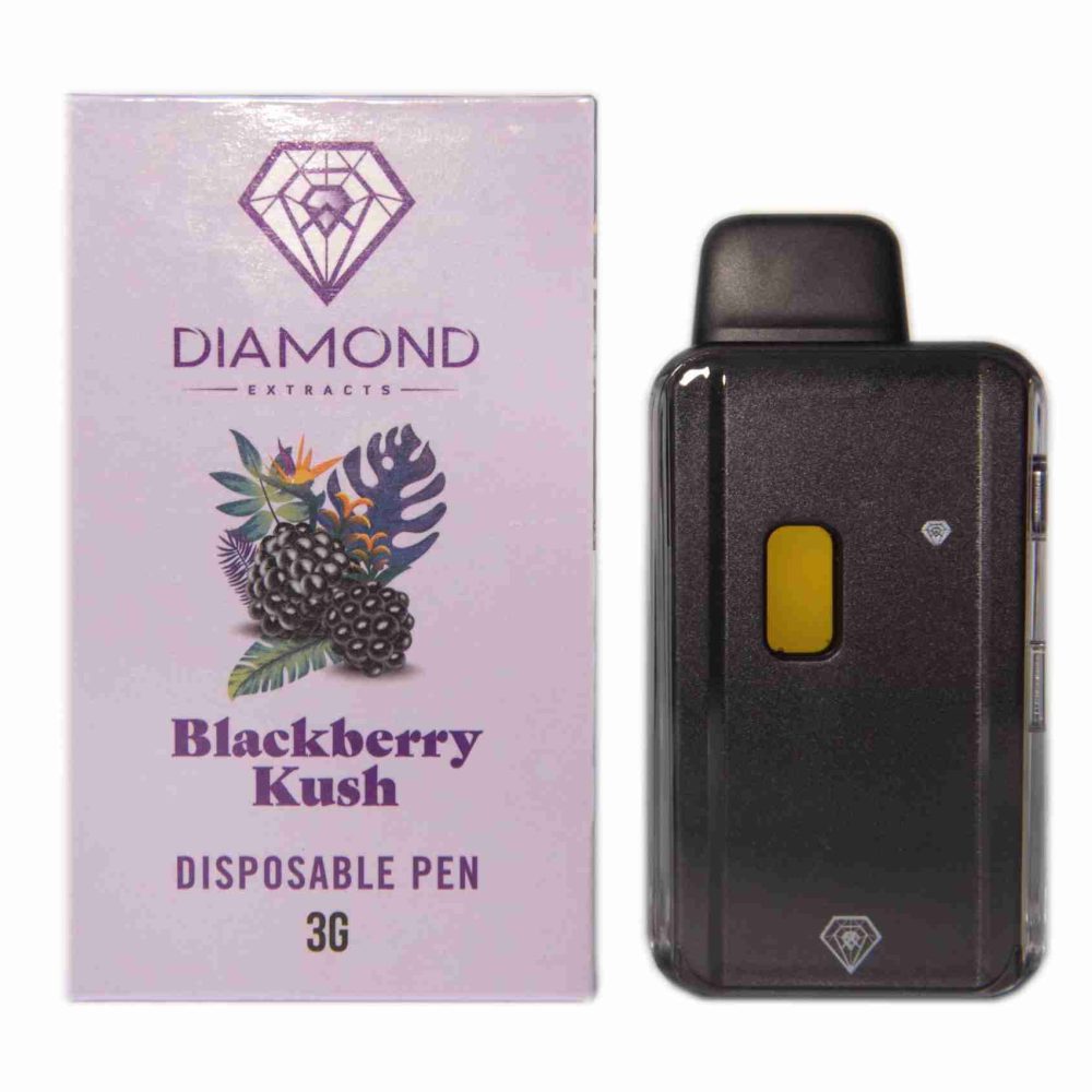 * New Hardware * Diamond Concentrates 3 Gram Disposable (Distillate) – Blackberry Kush (Indica) (3 Gram)