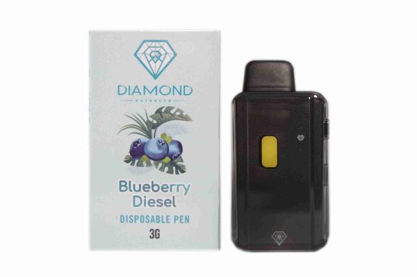 * New Hardware * Diamond Concentrates 3 Gram Disposable (Distillate) – Blueberry Diesel (Indica) (3 Gram)