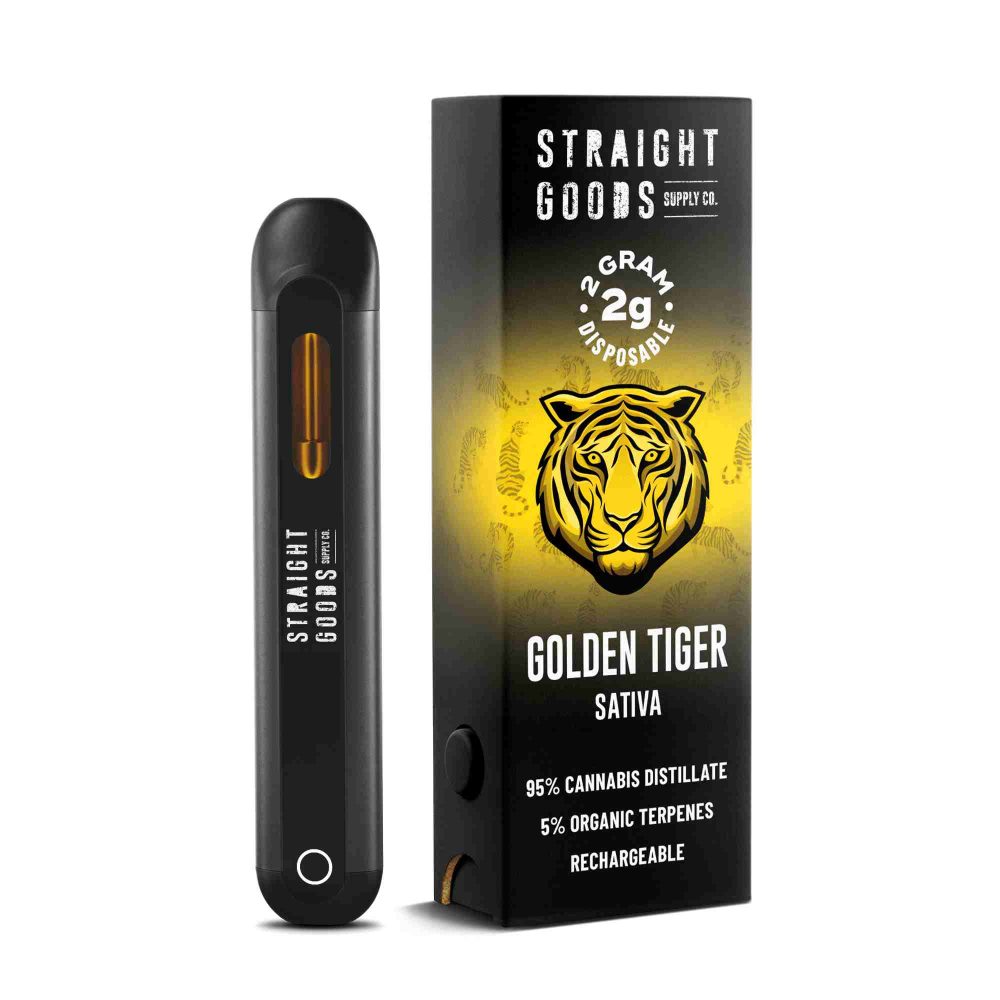 Straight Goods 2 GRAM Disposables – Golden Tiger (Sativa)