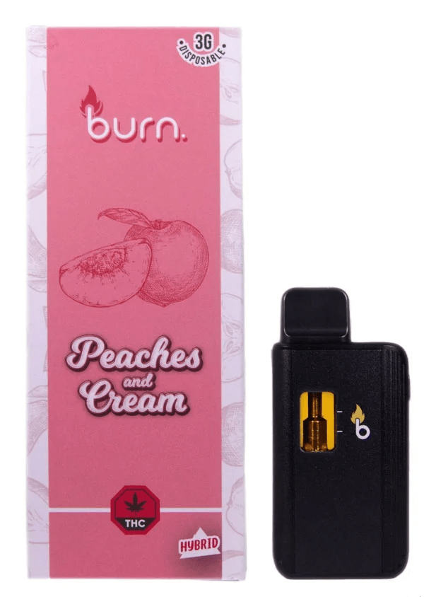 3 Gram Burn Disposable Vapes Peaches and Cream (3 Gram Hybrid) Herb