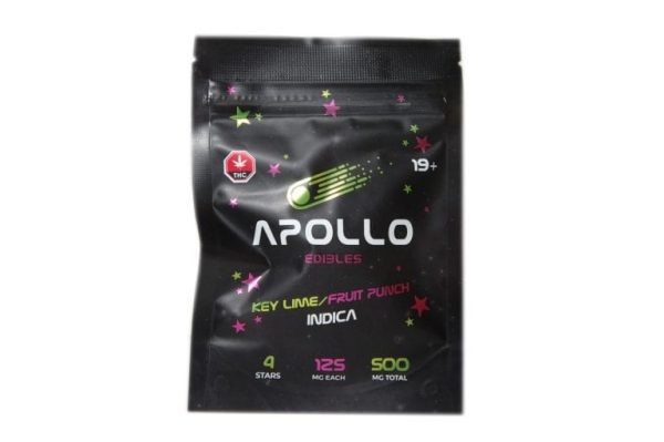 *NEW!* Apollo Edibles – Key Lime/Fruit Punch Shooting Stars 500mg THC Indica