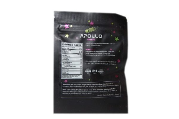 *NEW!* Apollo Edibles – Key Lime/Fruit Punch Shooting Stars 500mg THC Indica - Image 2