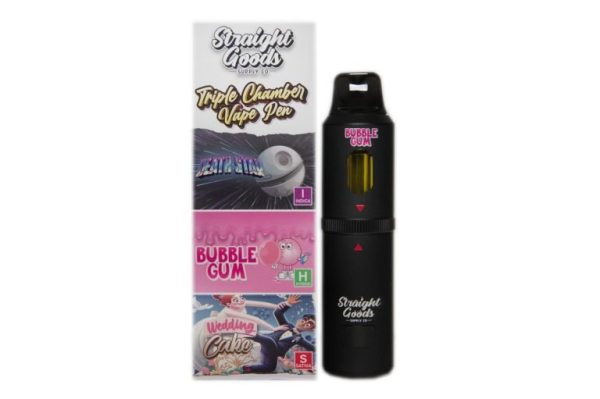 *NEW!* Straight Goods Triple Chamber Vape – Death Star + Bubble Gum + Wedding Cake (3 Grams + 3 Grams + 3 Gram)