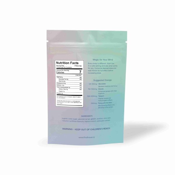 Haven – Blue Raspberry & Grape (3500mg Psilocybin Gummies) - Image 3