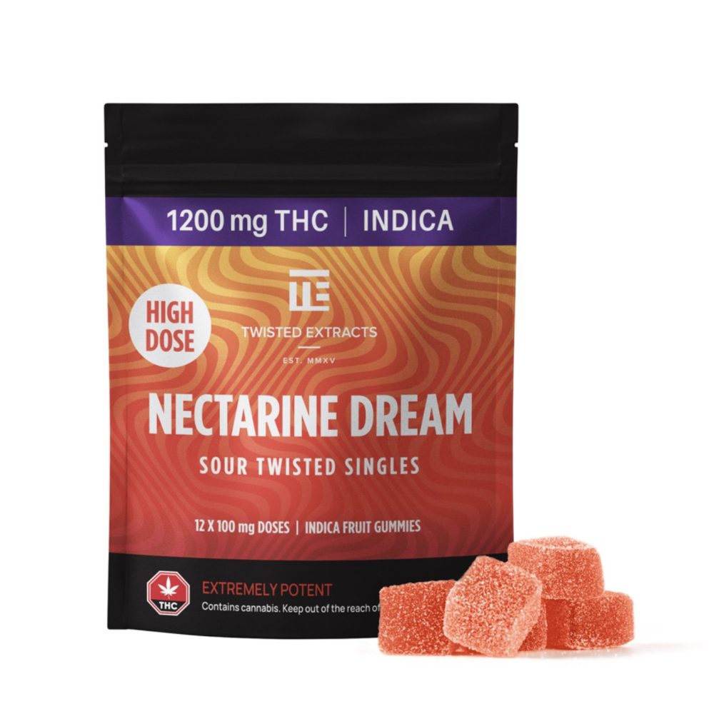 Nectarine Dream High Dose Twisted Singles (1200 Mg THC, Indica)
