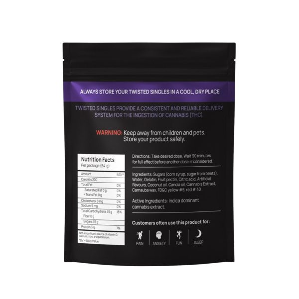 Nectarine Dream High Dose Twisted Singles (1200 Mg THC, Indica) - Image 2