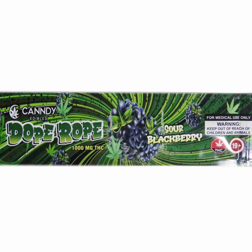 Canndy Edibles – (1000mg THC) Dope Rope Sour Blackberry