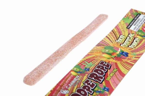 Canndy Edibles – (500mg THC) Dope Rope Sour Tropical Punch - Image 2