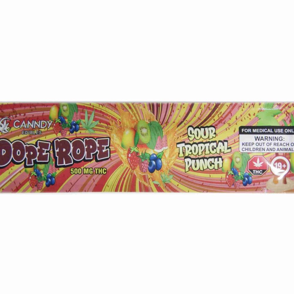 Canndy Edibles – (500mg THC) Dope Rope Sour Tropical Punch
