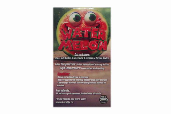 * New Strain * 3 Gram Burn Disposable Vapes – Watermelon (Hybrid) (3 Gram) - Image 2