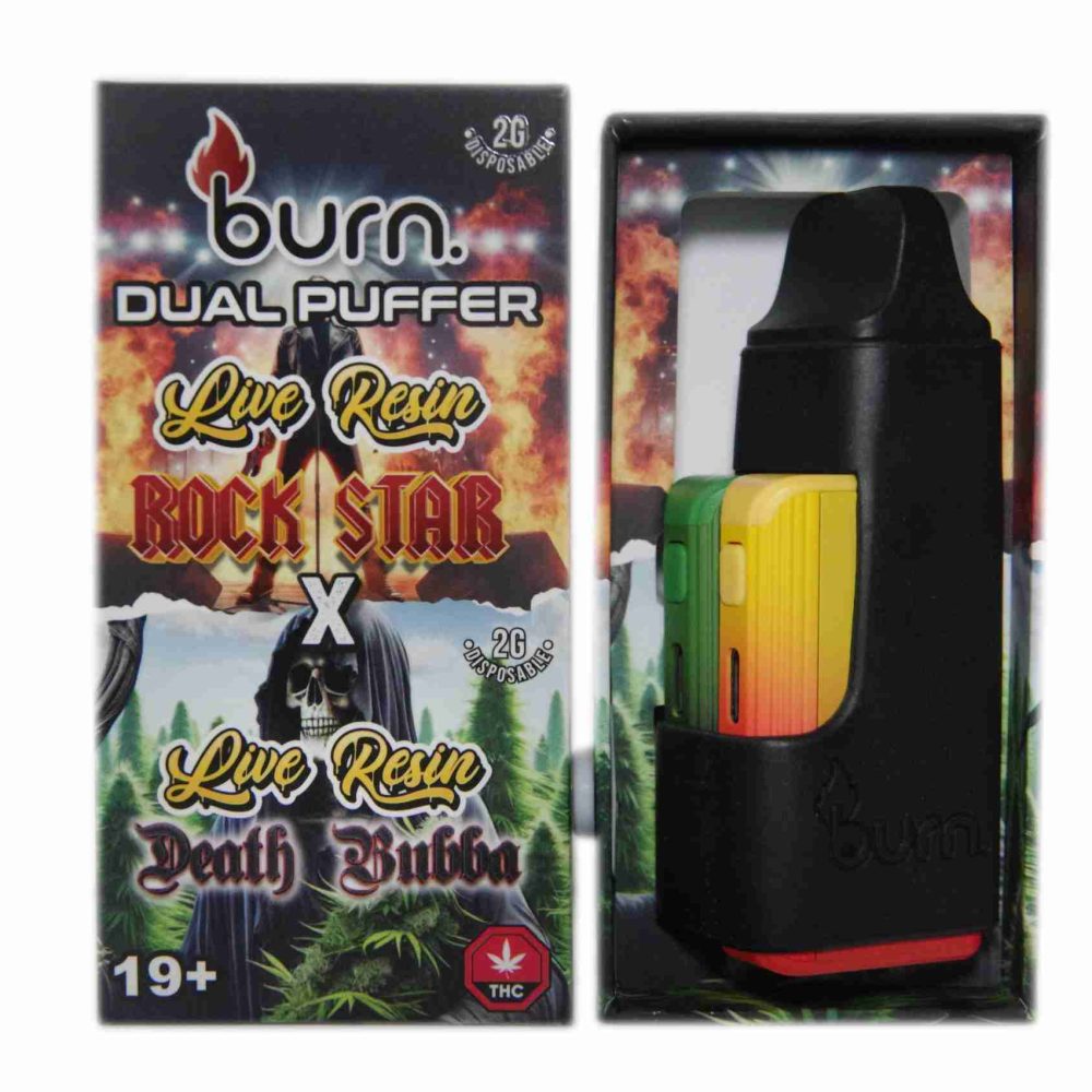 * New * Burn Duel 2 Gram Puffer – Live Resin Rockstar x Live Resin Death Bubba (2 Grams + 2 Gram)