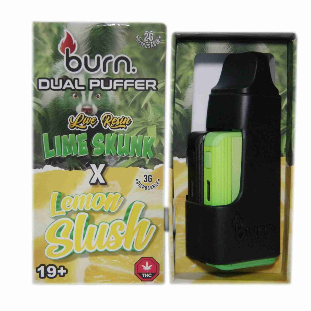 * New * Burn Duel Puffer – Live Resin Lime Skunk x Lemon Slush (2 Grams + 3 Gram)