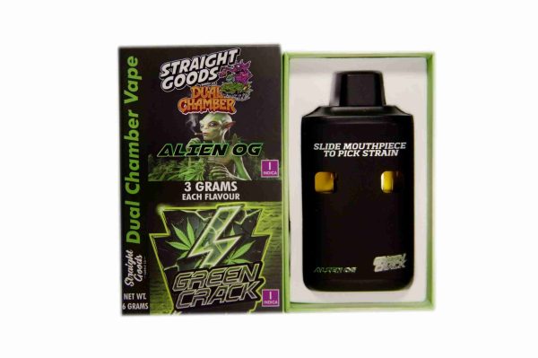 * New * Straight Goods Dual Chamber Vape – Alien OG + Green Crack (3 Grams + 3 Grams)