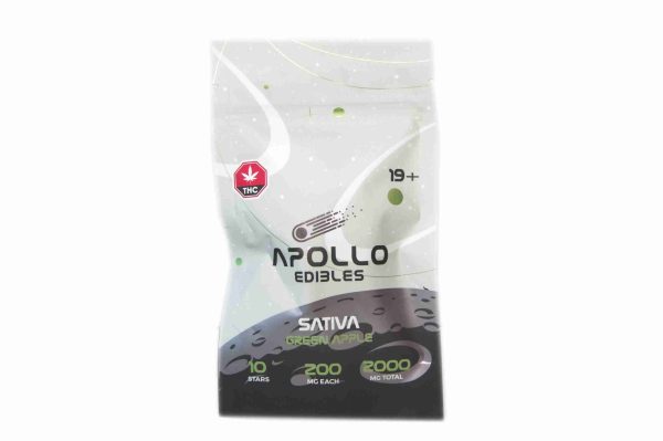 Apollo Edibles – Green Apple Shooting Stars 2000mg THC Sativa