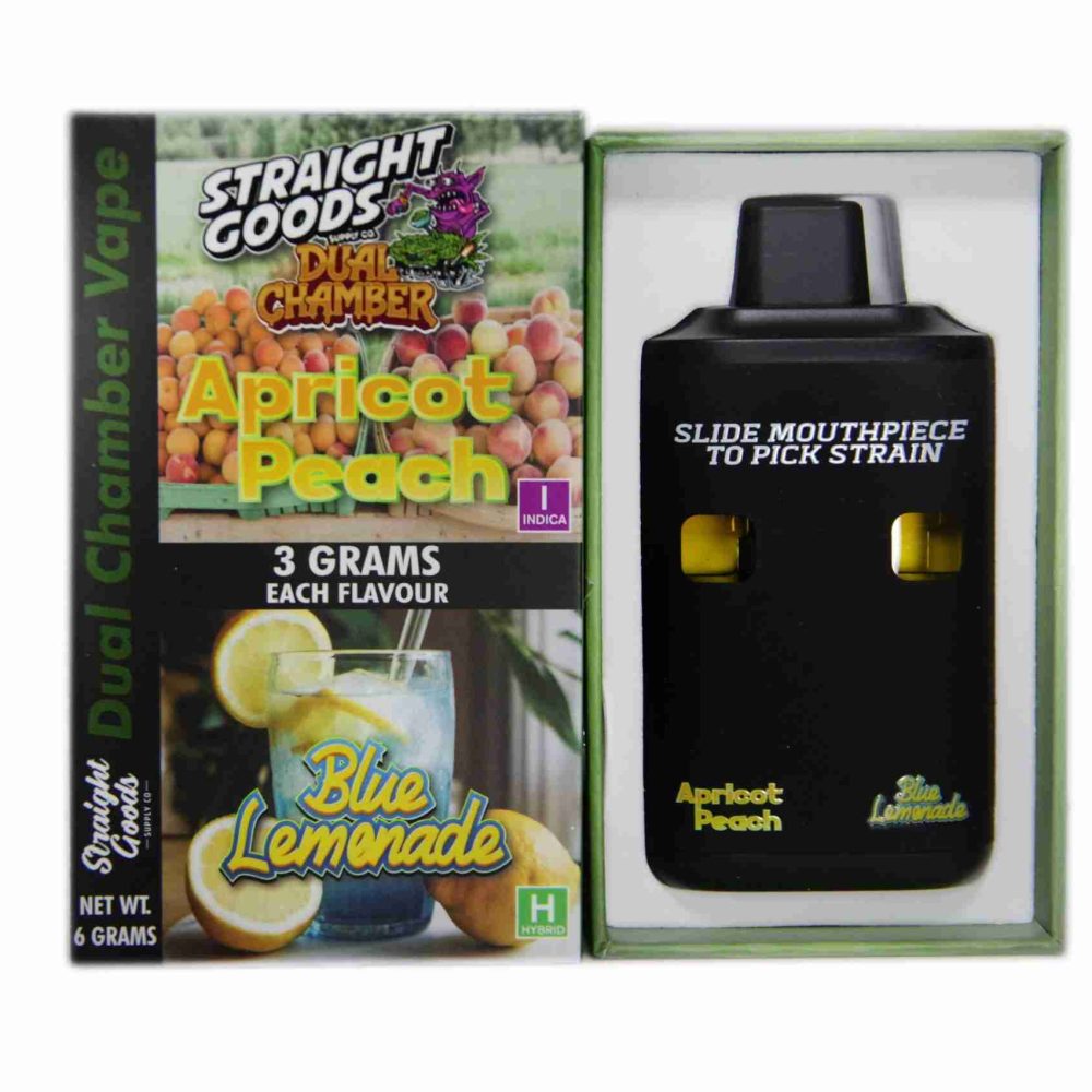 * New * Straight Goods Dual Chamber Vape – Apricot Jelly + Blue Lemonade (3 Grams + 3 Grams)
