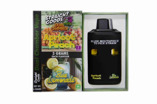 * New * Straight Goods Dual Chamber Vape – Apricot Jelly + Blue Lemonade (3 Grams + 3 Grams)