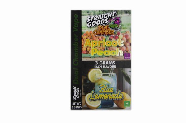 * New * Straight Goods Dual Chamber Vape – Apricot Jelly + Blue Lemonade (3 Grams + 3 Grams) - Image 2