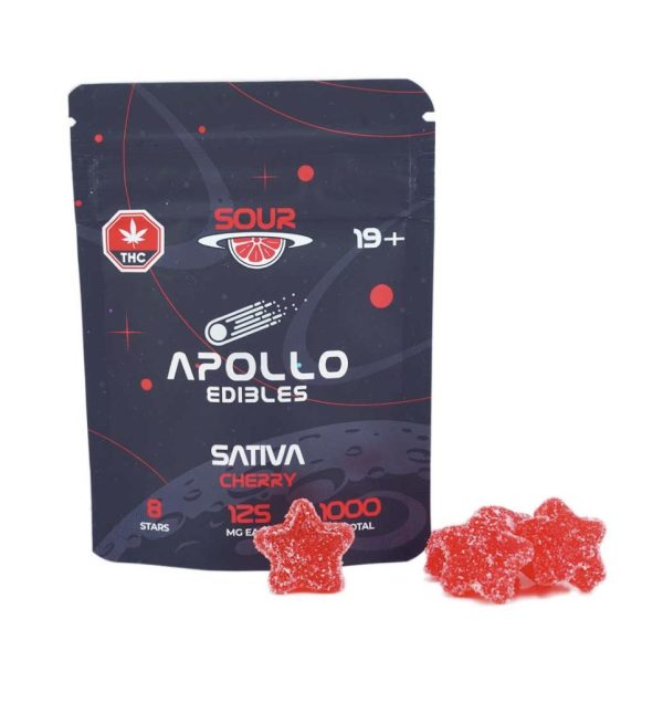 Apollo Edibles – Sour Cherry Shooting Stars 1000mg THC Sativa