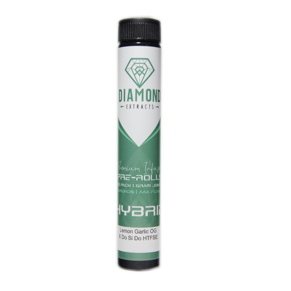 Diamond Concentrates Indica Pre Rolled HTFSE Joints – Gary Payton X Sherbet HTFSE (3 x 1 Gram Joints)
