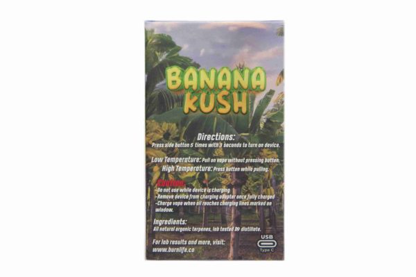 Hybrid Vape Burn Disposable - Banana Kush - Image 2