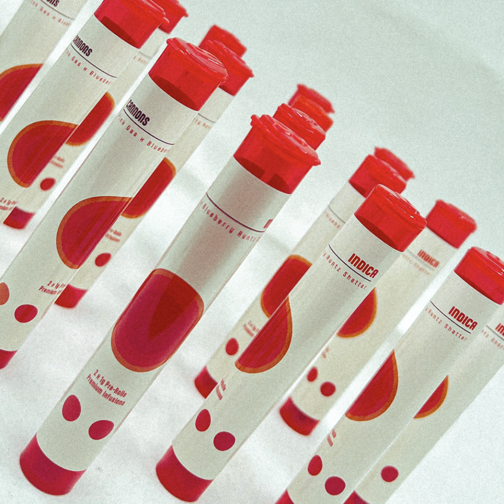 Cannons – Pink Gas x Blueberry Runtz Shatter Pre-Roll (Indica) (2 x 1G Pre Roll)