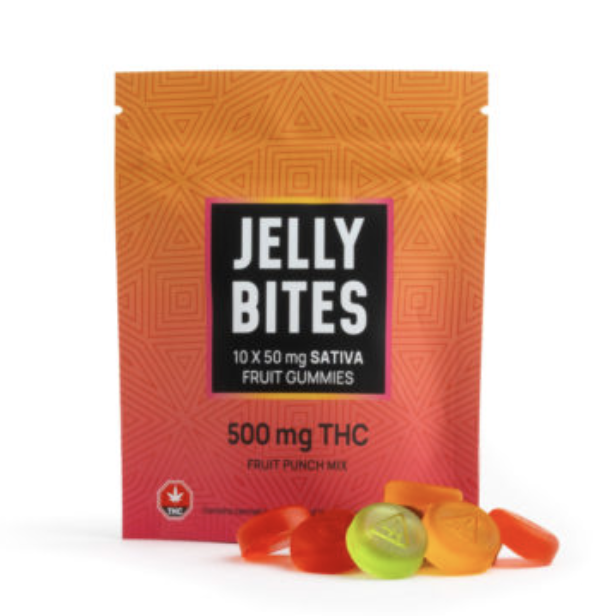 Twisted Extracts – Sativa Extra Strength Jelly Bites (500 mg THC) – Fruit Punch Mix