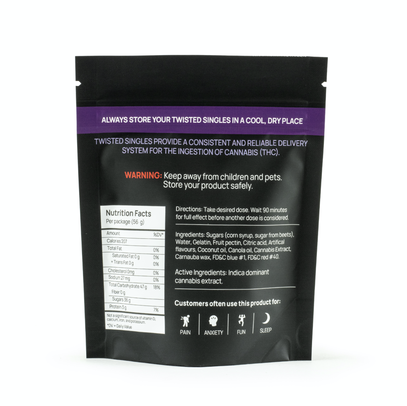 Twisted Extracts – Sour Grape Twisted Singles (160 mg THC, Indica) - Image 2