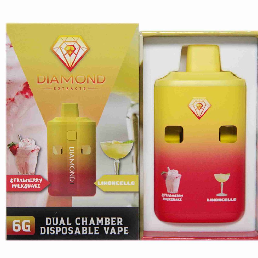 *New Product* Diamond Concentrates Dual Chamber Vape – Strawberry Milkshake + Limoncello (3 Grams + 3 Grams)