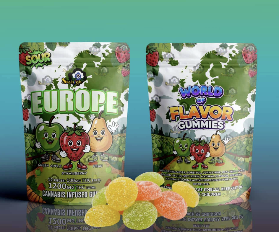 Sky High Edibles – World of Flavor Gummies – Europe (1200mg THC)