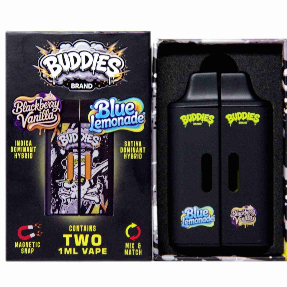* New* Buddies Brand by Straight Goods – Blackberry Vanilla + Blue Lemonade (1ml + 1ml)