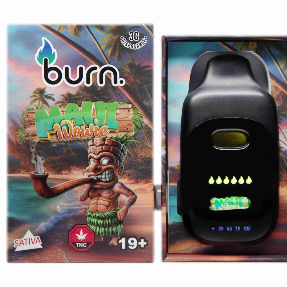 *New* Burn LCD Disposable – Maui Wowie (3 Gram) (Sativa)