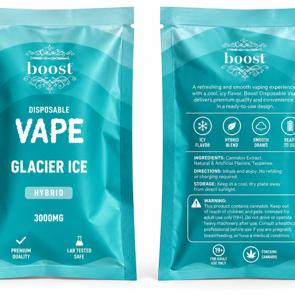 Alternative view of Boost Disposable Hybrid Vape 3000MG – Glacier Ice