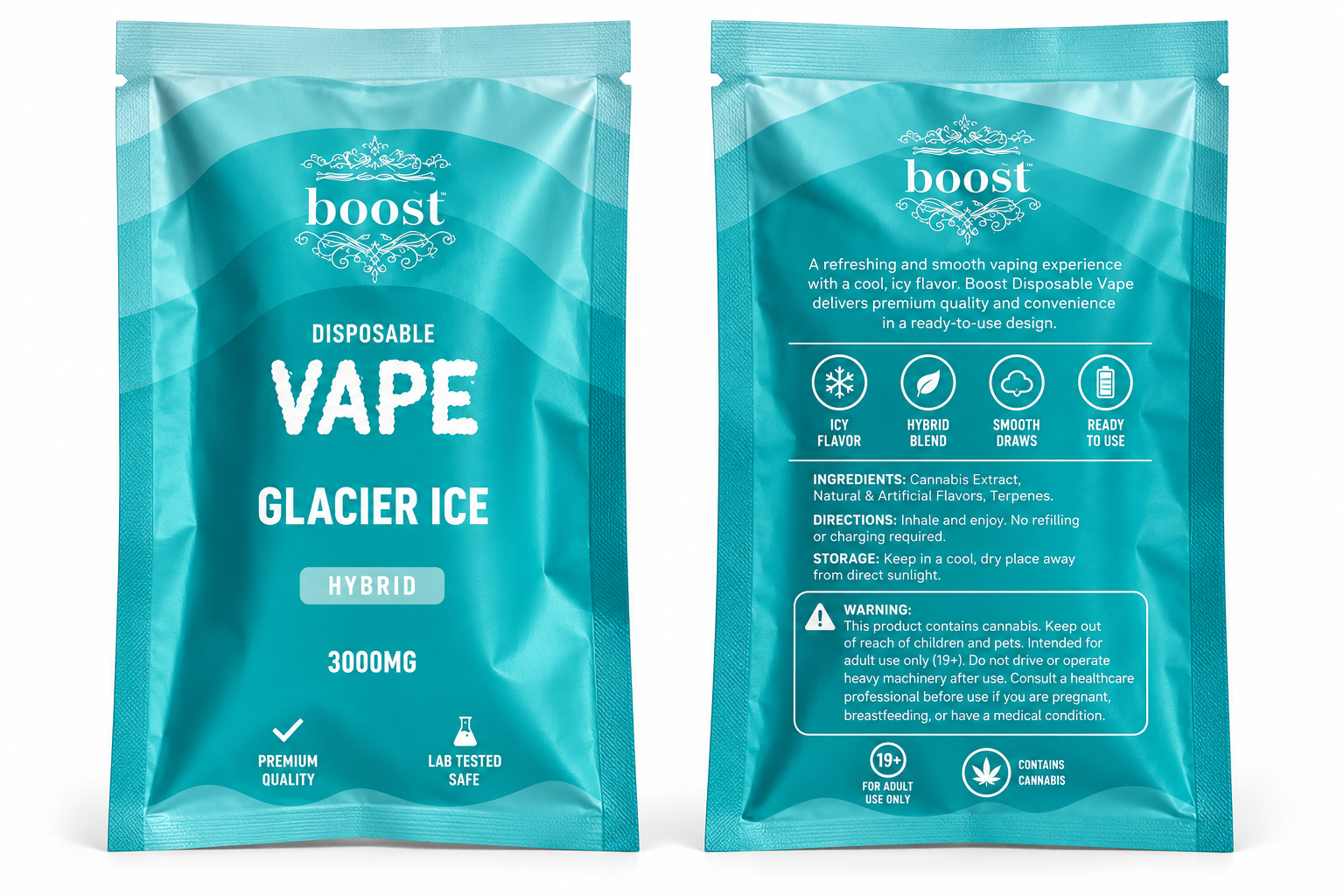 Boost Disposable Hybrid Vape 3000MG – Glacier Ice - Image 2