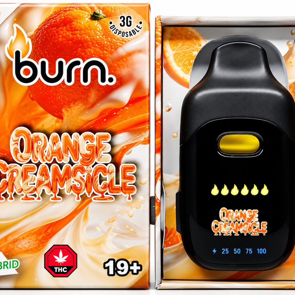 *New* Burn LCD Disposable – Orange Creamsicle (3 Gram) (Hybrid)